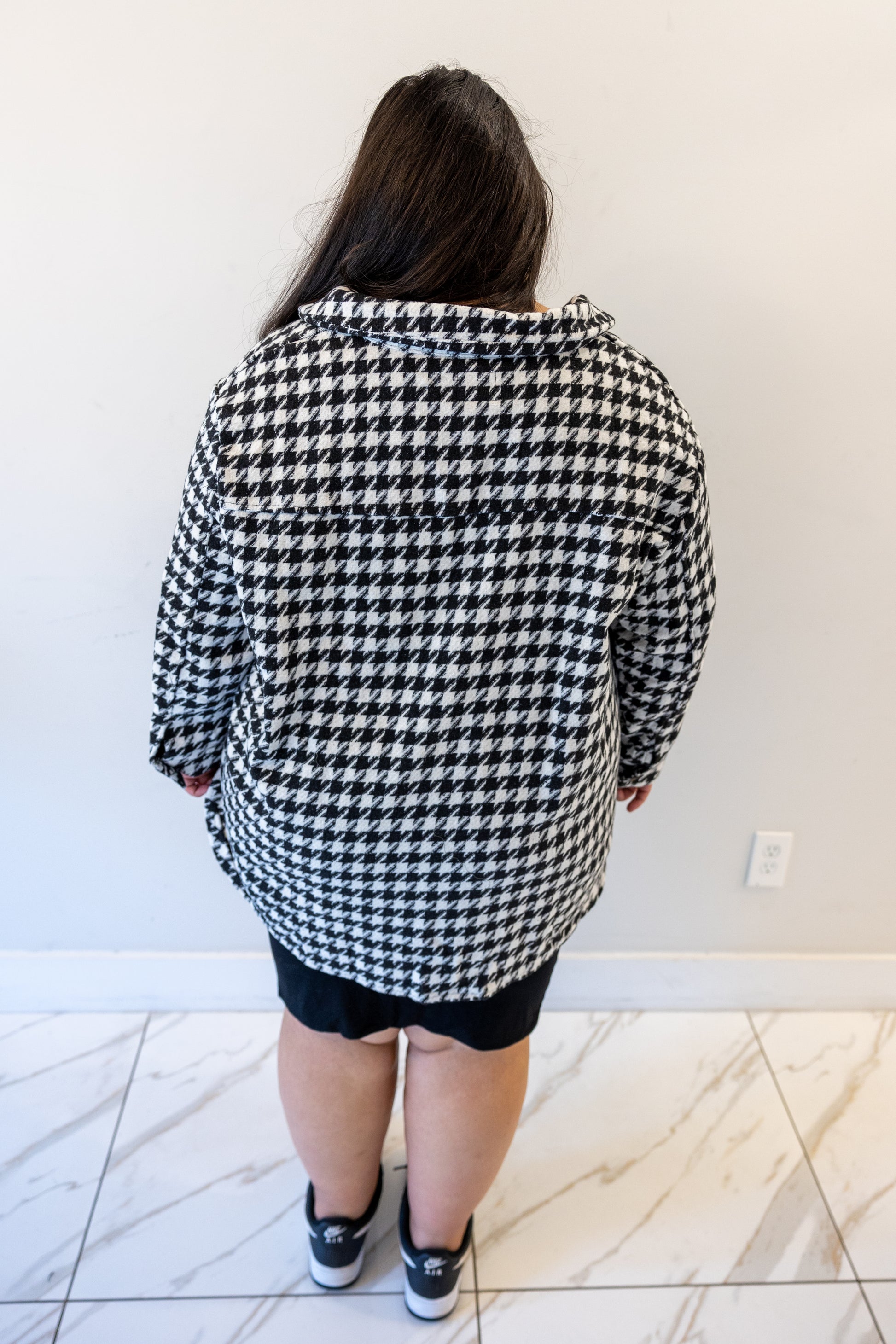 plus size, modest buttoned coat