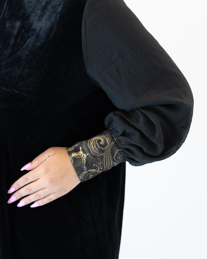 plus size, modest velvet dress