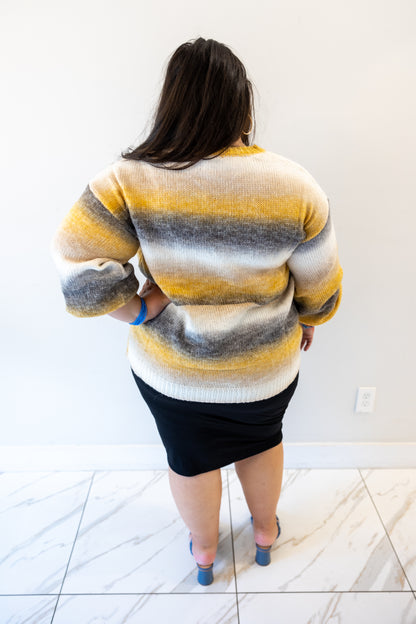 plus size, modest  striped sweater