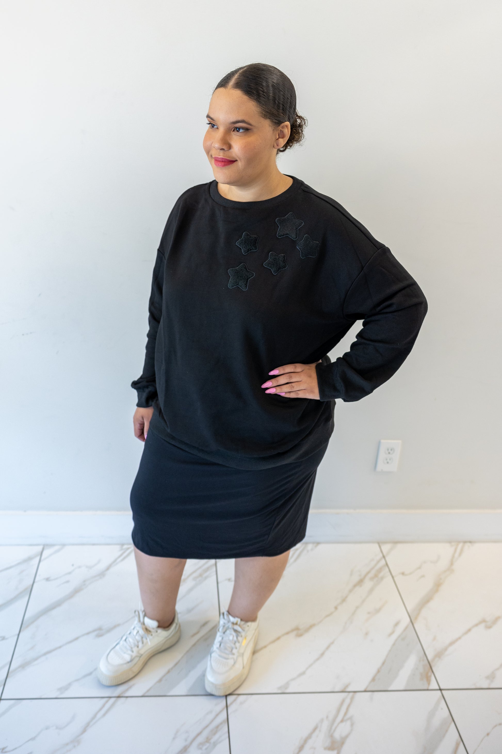 plus size modest star sweater