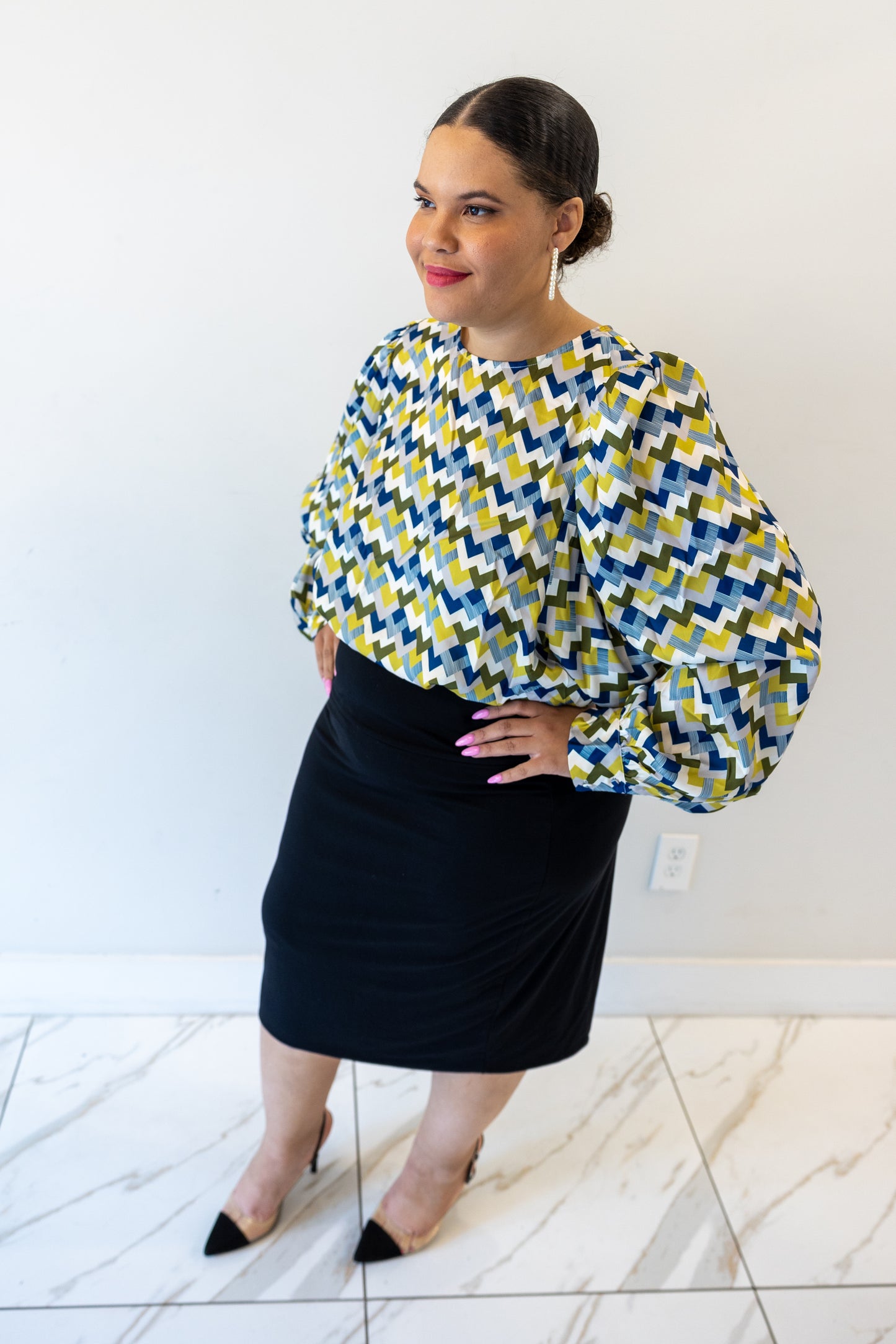 Modest plus size blouse