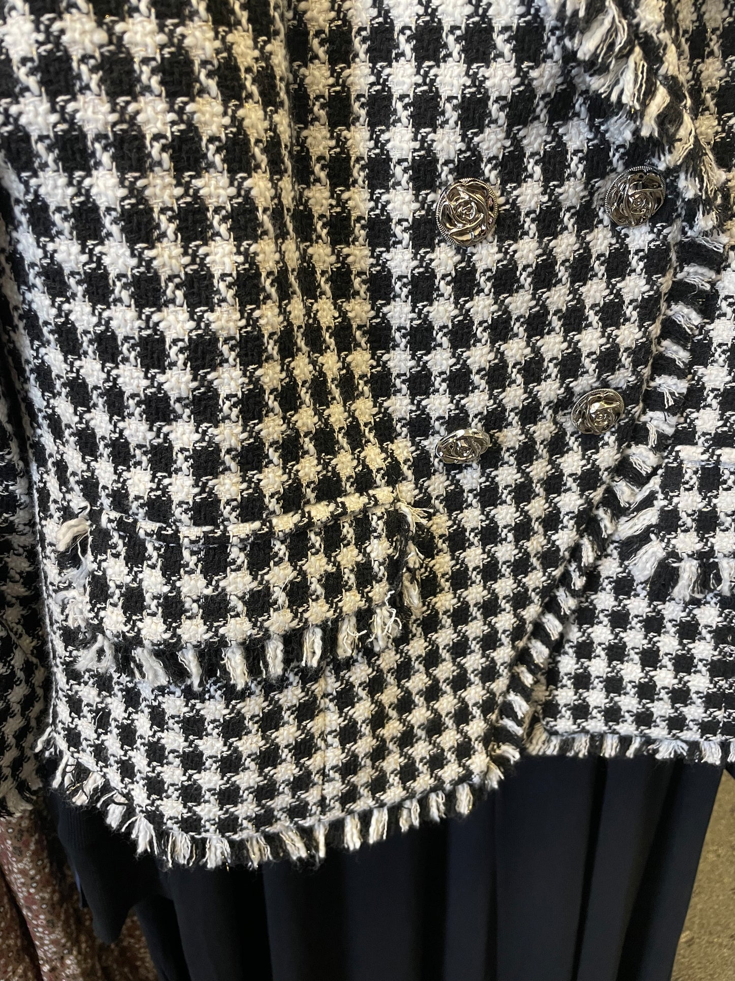 Plus size plaid blazer