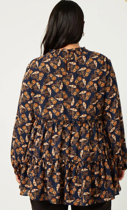 plus size modest floral top