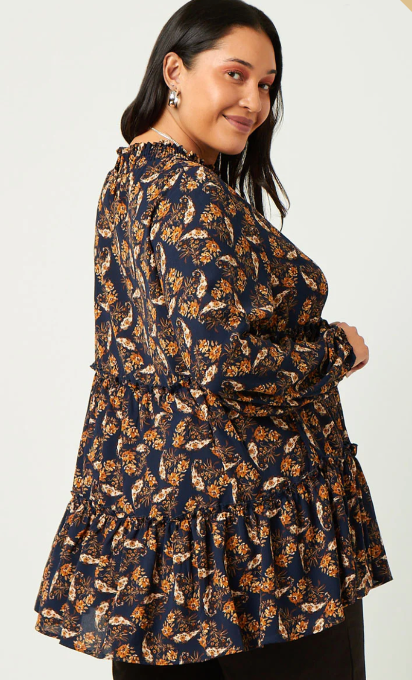 plus size modest floral top