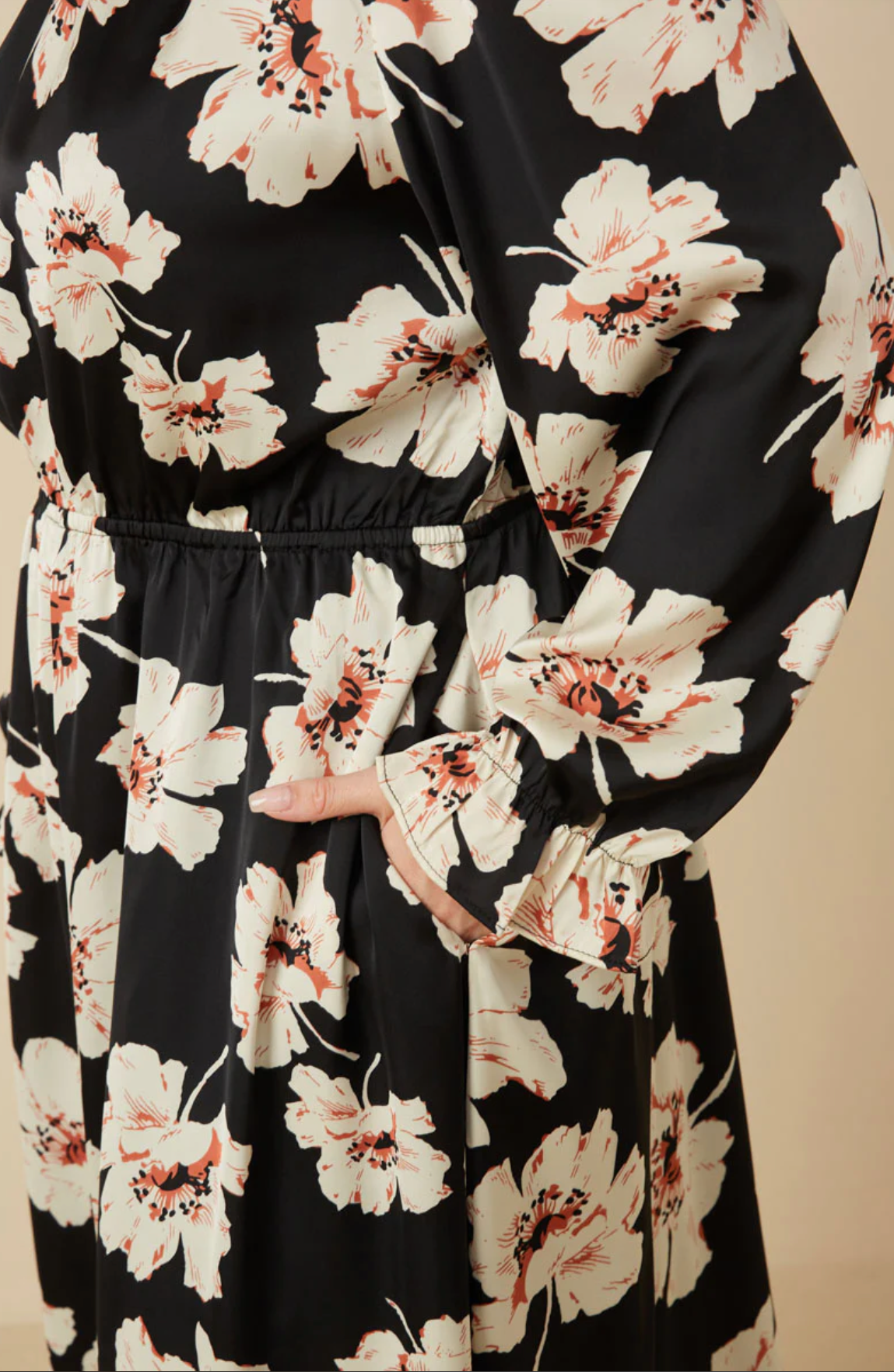 Plus size floral modest dress