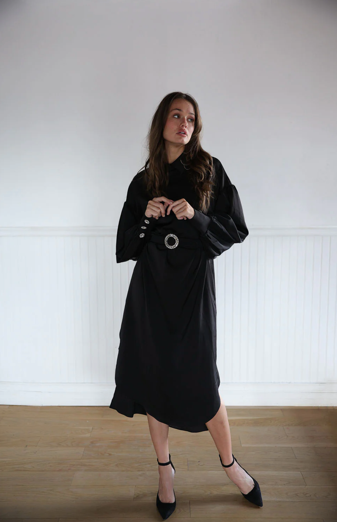 plus size, modest a-line dress