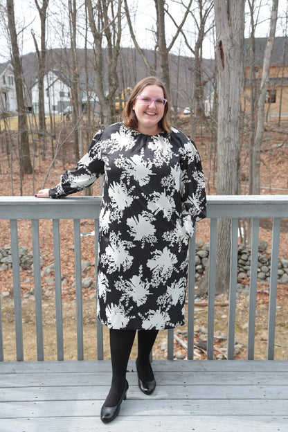 Black with white all over dress - The Perfect Fitt