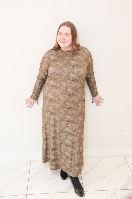 plus size maxi modest dress