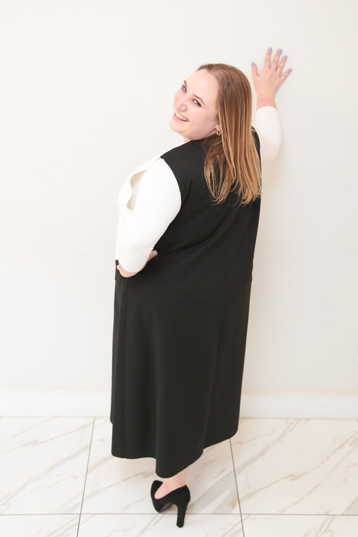 plus size modest two toned tunic