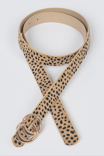 Plus size Faux Leopard Belt