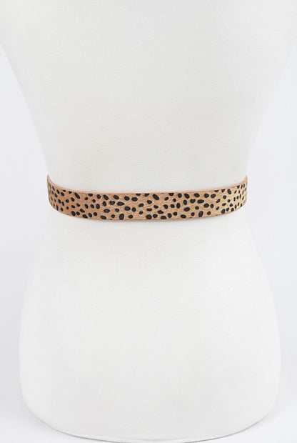 Faux Leopard Belt