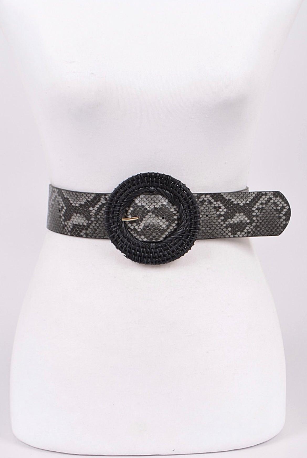 plus size Faux Snake Skin Belt