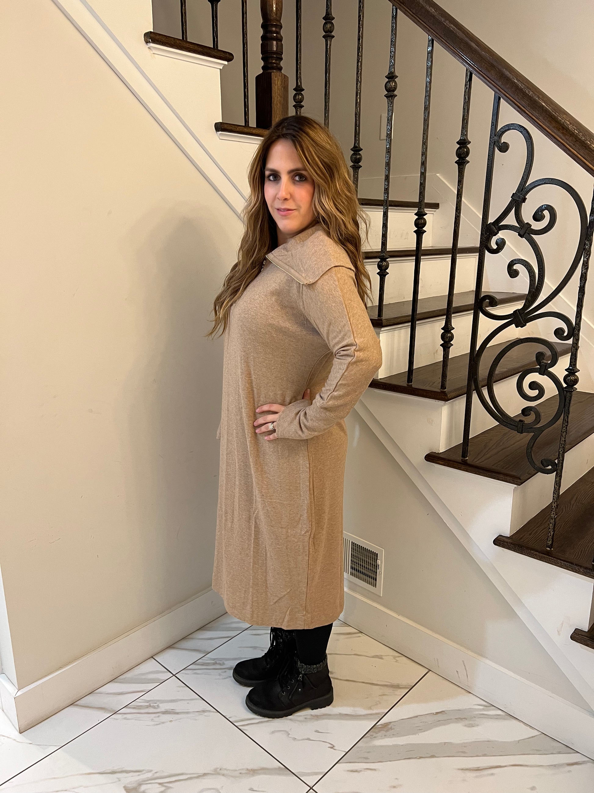 plus size, modest sweater dress