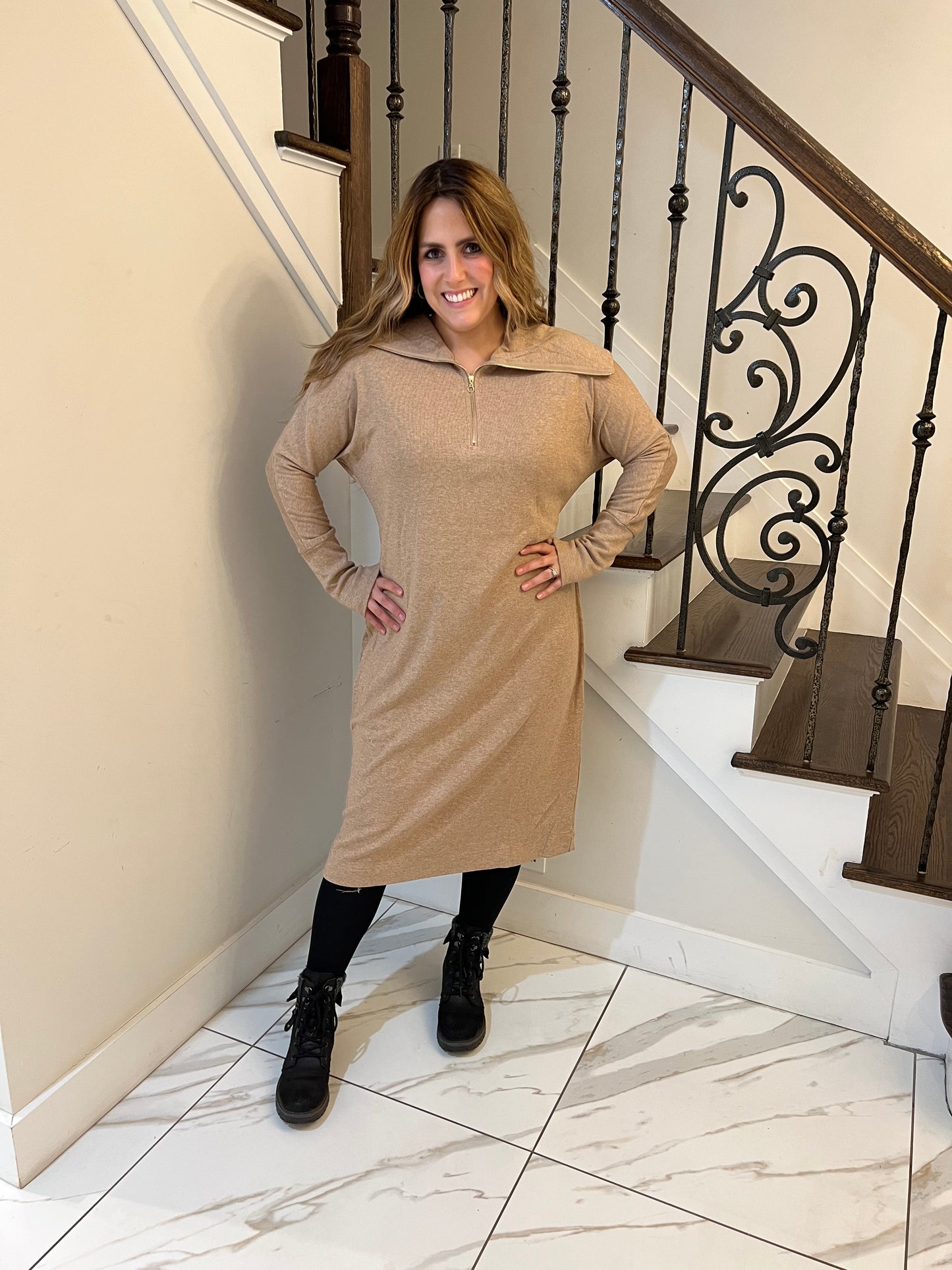 plus size, modest sweater dress