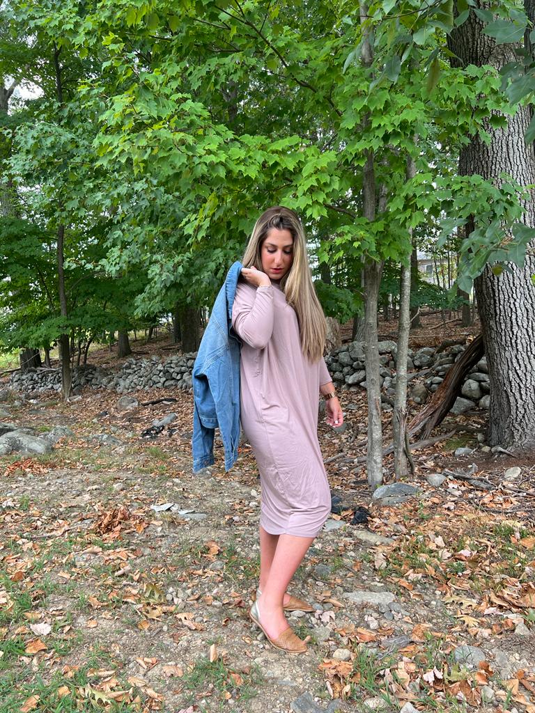 plus size, modest dolman dress