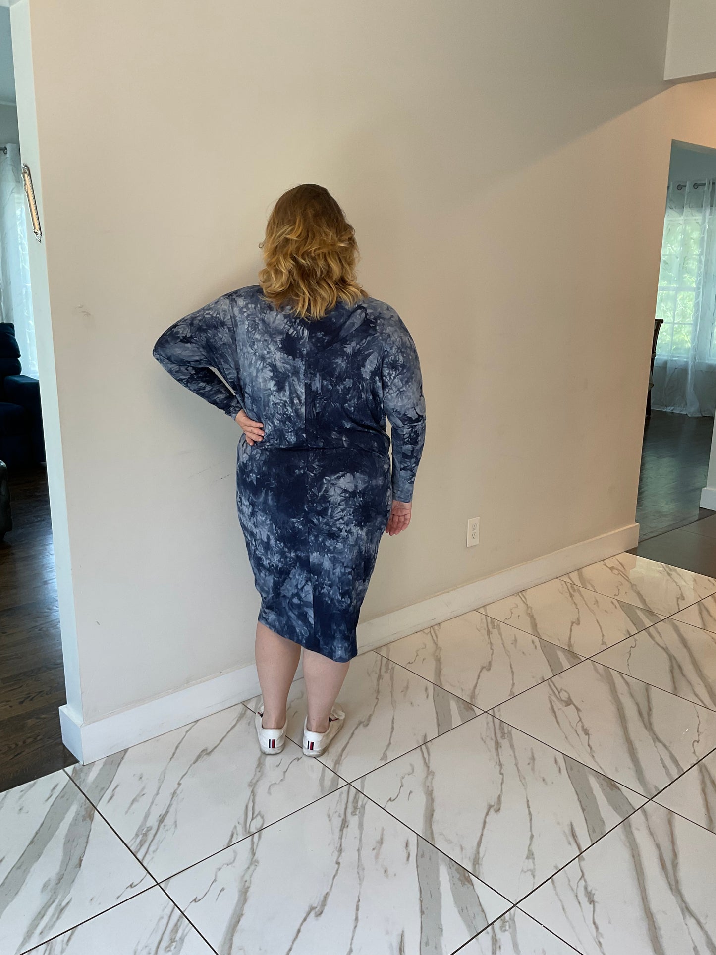 plus size, modest dolman dress